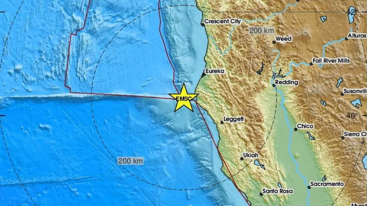 Σεισμός 7 Ρίχτερ ανοιχτά της Καλιφόρνιας - Προειδοποίηση για τσουνάμι